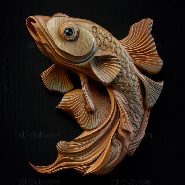 3D model st Guppy fish (STL)